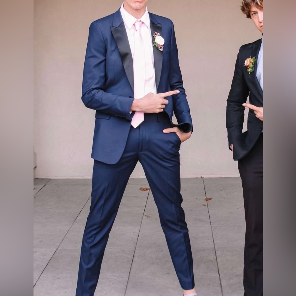 ASOS slim fit navy suit.